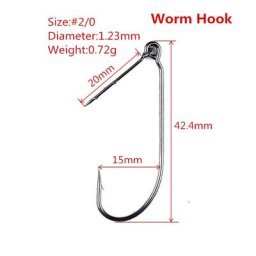 MIZUGIWA – porte-appât en plastique souple pour la pêche crochet de maintien de ver crochet KH 1/0