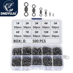 DNDYUJU – ensemble de pivots de pêche connecteur solide roulement à billes en acier inoxydable