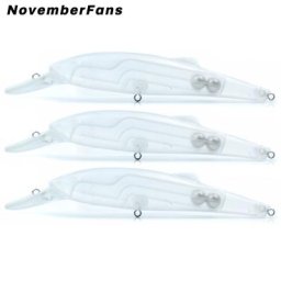 NovemberGér5 pièces/lot leurres de pêche en plastique non peints appâts ménés matériel méné