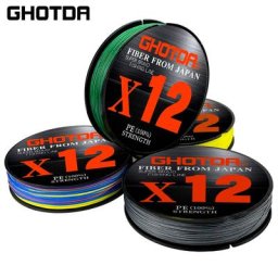 GBathroom-Ligne de pêche multicolore TDA 12 brins tressés 500m 300m 100m 100% PE extrême
