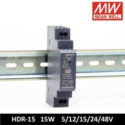 Mean Well HDR-15 15W 85-264ylique à DC 5V 12V 24V 48V meanwell Ultra Slim DIN Rail Alimentation