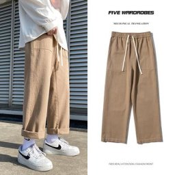 Pantalon décontracté en coton pour homme Streetwear ample Hip Hop jambes larges