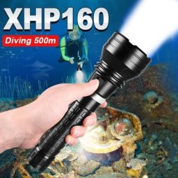 Lampe de poche Super XHP160 LED pour plongée sous-marine torche professionnelle puissante et