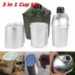 Bouilloire Militaire en Nylon pour le Camping en Plein Air Bouteille d'Eau de Survie de l'Armée