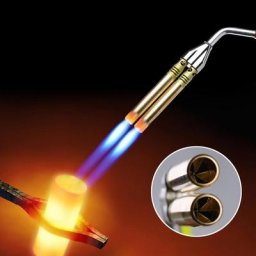 Pistolets à double flamme avec buse de remplacement torche à gaz Eva au butane extérieur