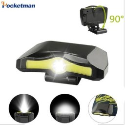 Lampe frontale XPE + COB à LED avec Clip idéale pour la randonnée le Camping la lecture ou la