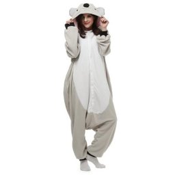 Costume de Cosplay Anime Kigurumi pour Adultes Onesies Animaux Koala Gris Pyjama Halloween