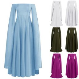 Grande Taille S-5XL Européenne Renaissance Médiévale Mince Robe Plus Carnaval Halloween Costume pour