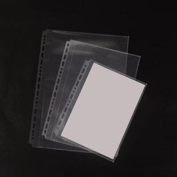 Porte-fichier transparent en plastique perforé pocommuniste pour documents feuille de cuir chevelu