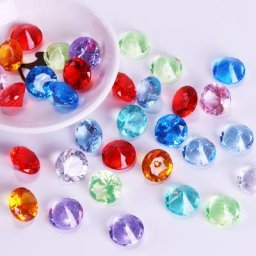Pièces en plastique acrylique en forme de diamant pour jeux de société accessoires de comptoir 10
