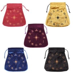Cartes de Tarot de Divination en velours pendule jeu de société rangement de bijoux sac en