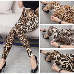 Leggings sexy imprimé léopard pour femme pantalon extensible pantalon court wgraffiti printemps