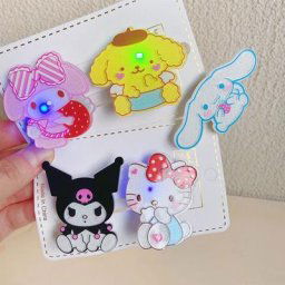 Sanurgente Hello Kitty Kuromi Cinnamorol Shoous Hair Rope Hairpin Cute Girl Sweet Hair