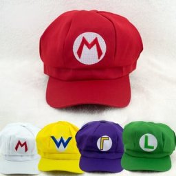 Chapeaux Octogonaux Super Mario pour Hommes et Femmes Anime Autour de la Broderie Cosplay