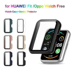 Verre et étui pour Huawei Watch Fit 2 verre protecteur d'écran PC dur pare-chocs housse pour