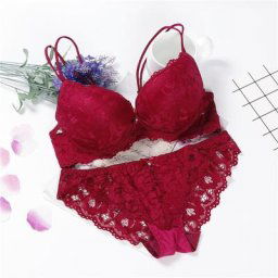 Ensemble de sous-vêtements transparents pour femmes lingerie rose culotte et soutien-gorge mode