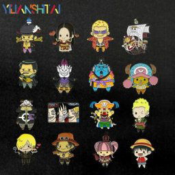 Épingles en émail de crâne de Luffy d'une pièce épingles de revers de personnages badges de sac à