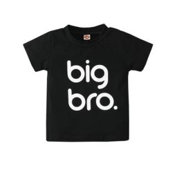 T-shirt à manches courtes pour bébés garçons imprimé Big Bro t-shirt basique pull hauts
