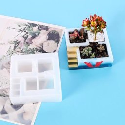 Moule en résine époxy pour Pot de fleur nouveau carré conteneur de plante en Silicone fait à la