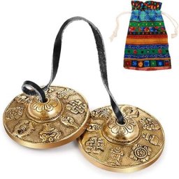 Cymbales tibétaines Tingsha pour la méditation 6.5 cm cloches tendance pour PerSCH ting8