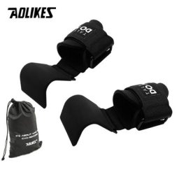 AOLIKES – gants d'haltérophilie crochet de levage de poids barre de main sangles de poignet