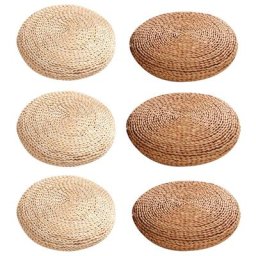 Coussin de méditation de yoga Zafu en paille style japonais tatami doux et confortable rempli