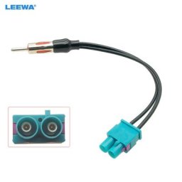 LEEWA – adaptateur d'antenne pour câble Audio de voiture Radio Fakra double femelle à Standard Moto