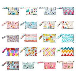 A2UB – sac à couches pour bébé imprimé dessin animé imperméable à fermeture éclair sac à main