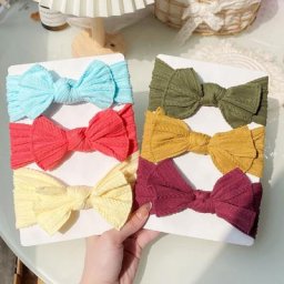 Turban élastique doux pour nouveau-né et bébé fille 3 pièces/lot accessoires pour cheveux