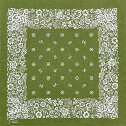 Foulard carré en coton imprimé ancre nouveau Design Hip Hop vert Olive Bandana marin bandeau
