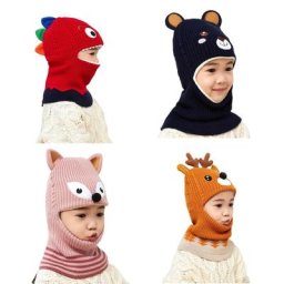 Doitbest-Bonnet coupe-vent avec oreillettes pour garçon et fille bonnet de protection du cou