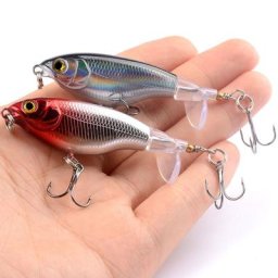 Leurre de pêche en surface avec queue rotative souple appât Éldur matériel de pêche 7.5cm 6.5g