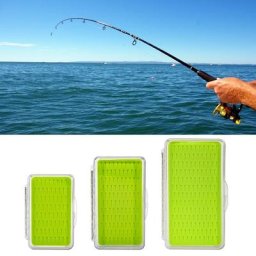 Boîte de rangement d'appâts pour la pêche à la mouche étui pour leurres Transparent à rabat en