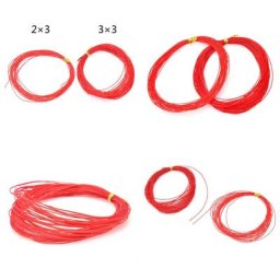 Ligne de pêche tressée Anti-enroulement 2 tailles rouge pour Explosion crochet attaché
