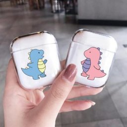 Pour Apple AirPods 2/1 Mignon Dessin Animé Dinosaure Modèle Couple Sans Fil Écouteur Boîte Cosses