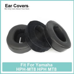 Coussinets d'oreille pour Yamaha HPH-MT8 HPH MT8 coussinets d'écouteurs en velours blanc en peau