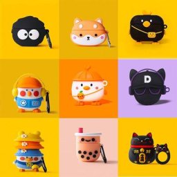 Étui AirPods 3 1/2/3 Pro en Silicone design Cartoon 3D joli boîtier de chargement pour écouteurs