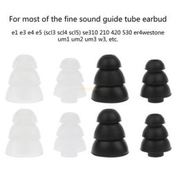 Oreillettes en silicone pour écouteurs intra-auriculaires Shure E255.E3G E4C 63HD 2 paires
