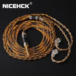 NiceHCK – câble d'écouteurs plaqué argent et cuivre à 8 cœurs câble de mise à niveau 3.5/2.5/4.4mm