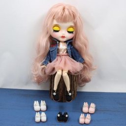 Chaussures Blyth en fourrure de lapin à la mode taille au choix pour 1/6 BJD ICY DBS
