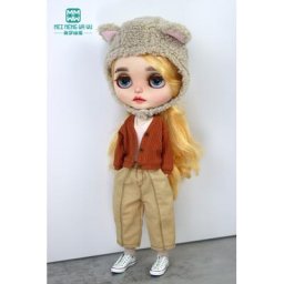 Vêtements pour poupée veste en jean ample à la mode pour Blyth Azone OB22 OB24 accessoires