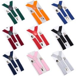 Bretelles en tissu solide pour enfants nouvelle collection bretelles en jean réglables pour