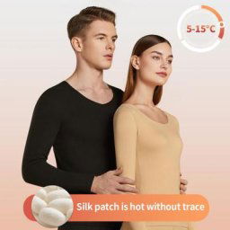Ensemble de sous-vêtements thermiques 2 pièces pour homme et femme Lingerie chaude épaisse sans