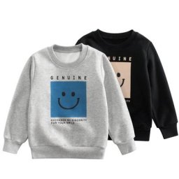 Pull d'optique doublé PVD Smile pour enfants vêtements de sport décontractés pour garçons et