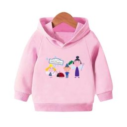 Sweat-shirt à capuche pour enfants dessin animé Ben et Holly Kingdom pull mignon pour filles