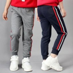 Viser de sport décontractés à rayures pour garçons et filles pantalons de survêtement pour enfants