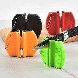 Mini affûteur Portable couteaux à aiguiser en céramique de cuisine de Camping en plein air tige en