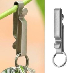 Porte-clé en alliage de titane 1 pièce Clip de ceinture à tirage rapide boucle de suspension