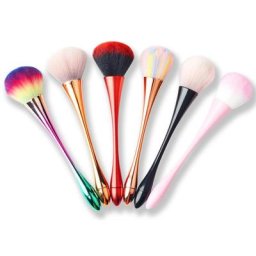 Brosse colorée douce pour Nail Art manucure pédicure poudre nettoyage de poussière brosse