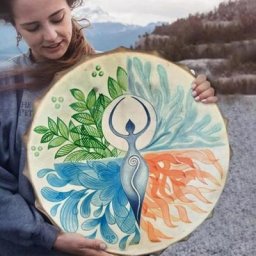 Tambour chamanique fait à la main pour adulte tambour de basse musique spirituelle guérison